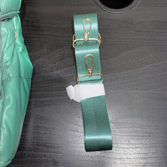 Anthropologie Edison Foldover Puffy Crossbody Bag Green NEW WITHOUT TAGS - Picture 4 of 11